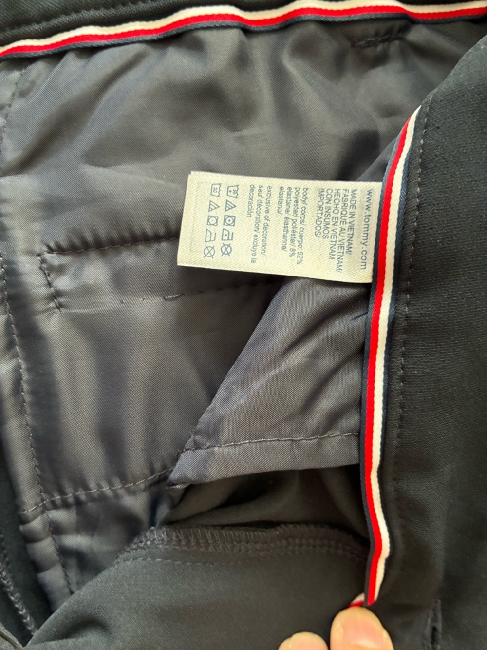 NWT Tommy Hilfiger Black Flat-Front Dress Pants - Picture 8 of 9